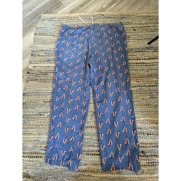 GAP for Good Christmas Sleep Lounge PJ Pants Mens L Blue Bulldog Scarf Jammies - Picture 8 of 8